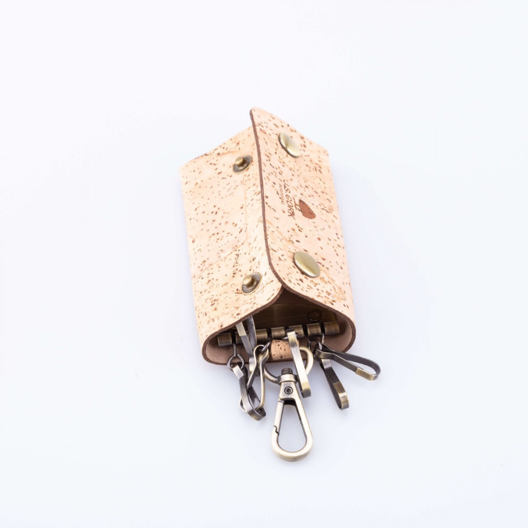 Cork Key Chain with Button