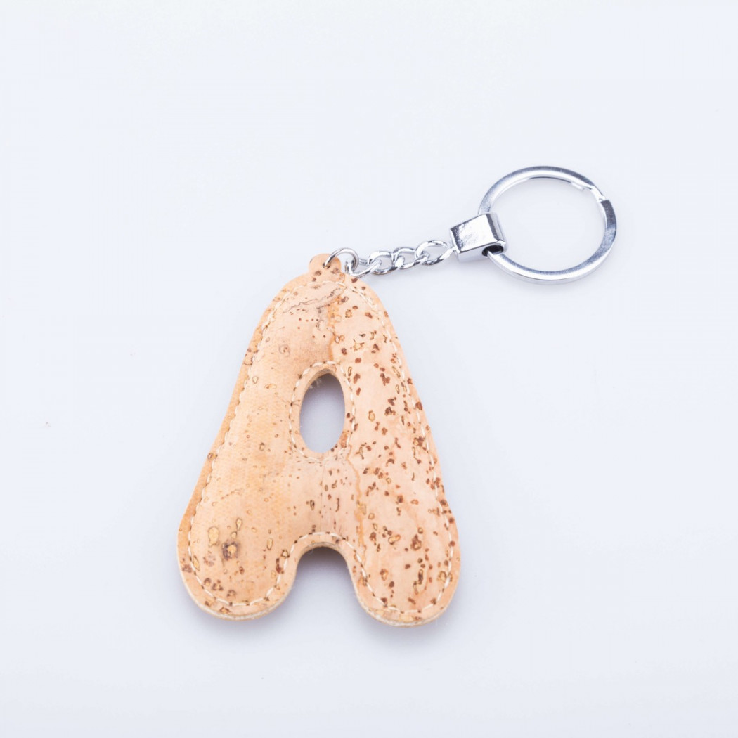 Cork Keychains Letters