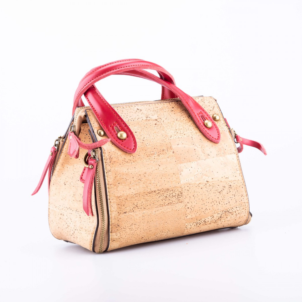 Cork Handbag Red Straps