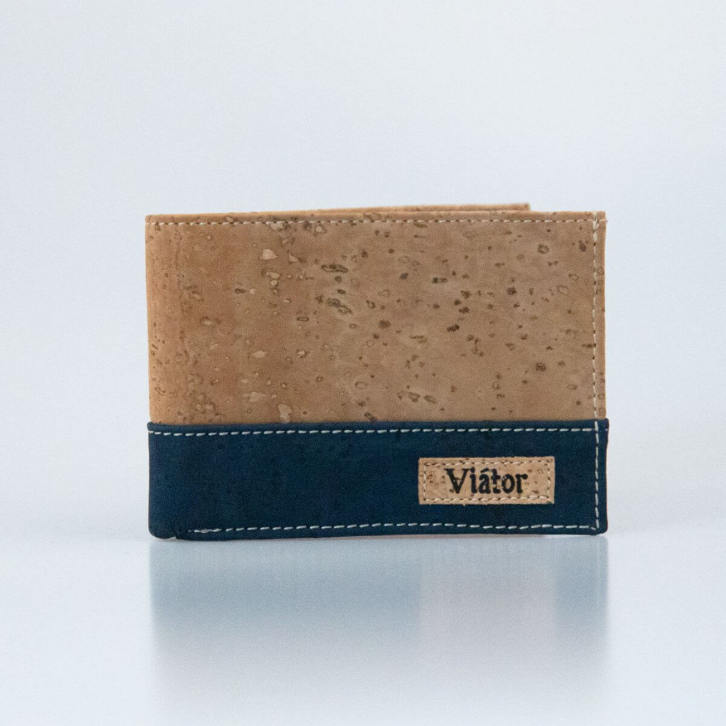 Wallet with blue detail