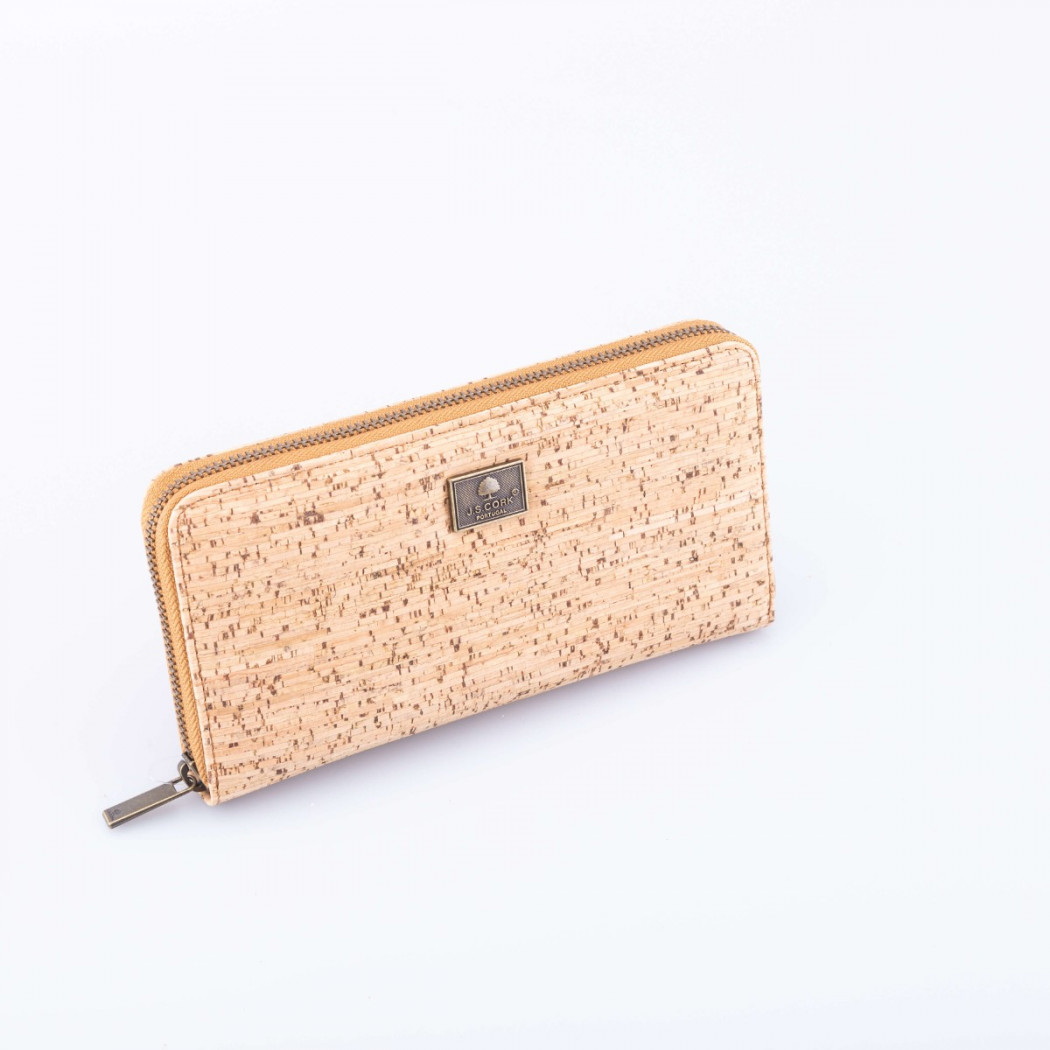 Cork Wallet with Zipper